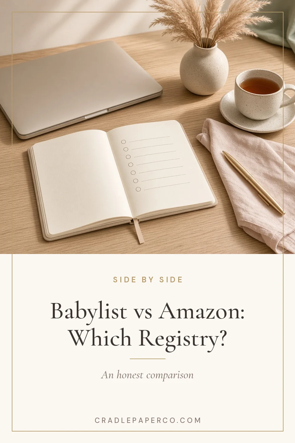 Pinterest graphic: Babylist vs Amazon: Which Registry?