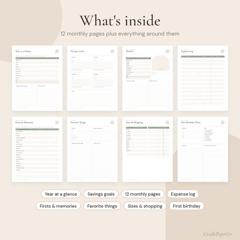 First-Year Budget & Memory Tracker preview 2