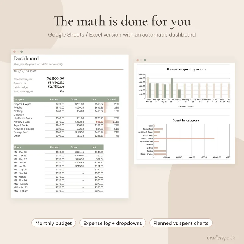 First-Year Budget & Memory Tracker preview 3