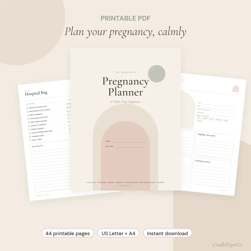 The Pregnancy Planner printable cover